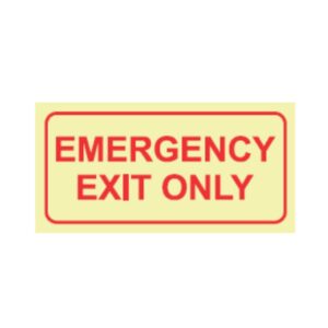 Photoluminescent Sign: F41 Emergency Exit Only