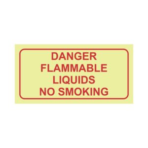 Photoluminescent Sign: F46 Danger Flammable Liquids