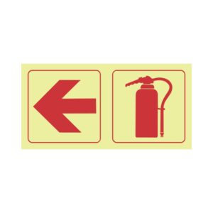 Photoluminescent Sign: F16 Fire Extinguisher Direction Left