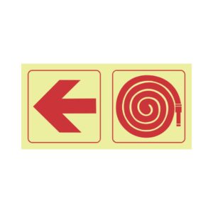 Photoluminescent Sign: F17 Fire Hose Reel Direction Left