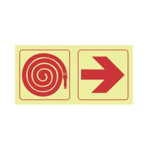 Photoluminescent Sign: F20 Fire Hose Reel Direction Right