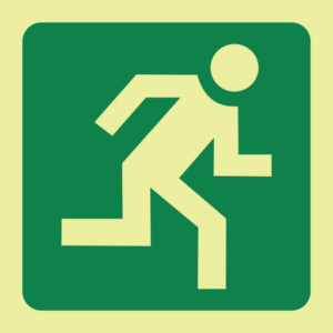 Photoluminescent Sign: E29 Running Man Right