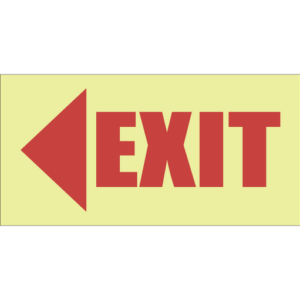 Photoluminescent Sign: E5 Exit Sign Left