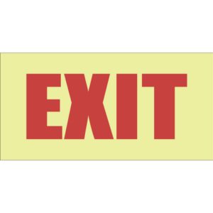 Photoluminescent Sign: E6 Exit Sign