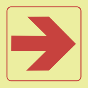 Photoluminescent Sign: F36 Location of Fire Fighting Equipment Right