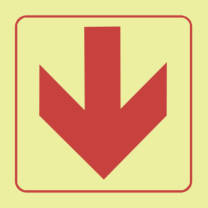 Photoluminescent Sign: F37 Location of Fire Fighting Equipment Down