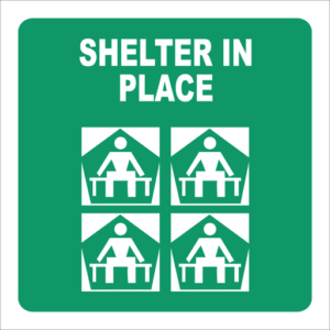 General Information Sign: GA25 Shelter In Place