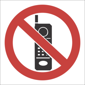 Prohibited Sign: PV27 Cellphones Not Allowed
