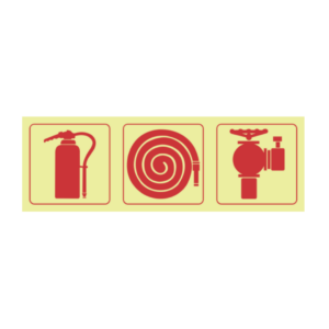 Photoluminescent Sign: F23 Fire Extinguisher, Fire Hose Reel and Fire Hydrant