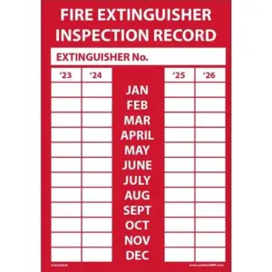 Fire Equipment Inspection Monthly Labels